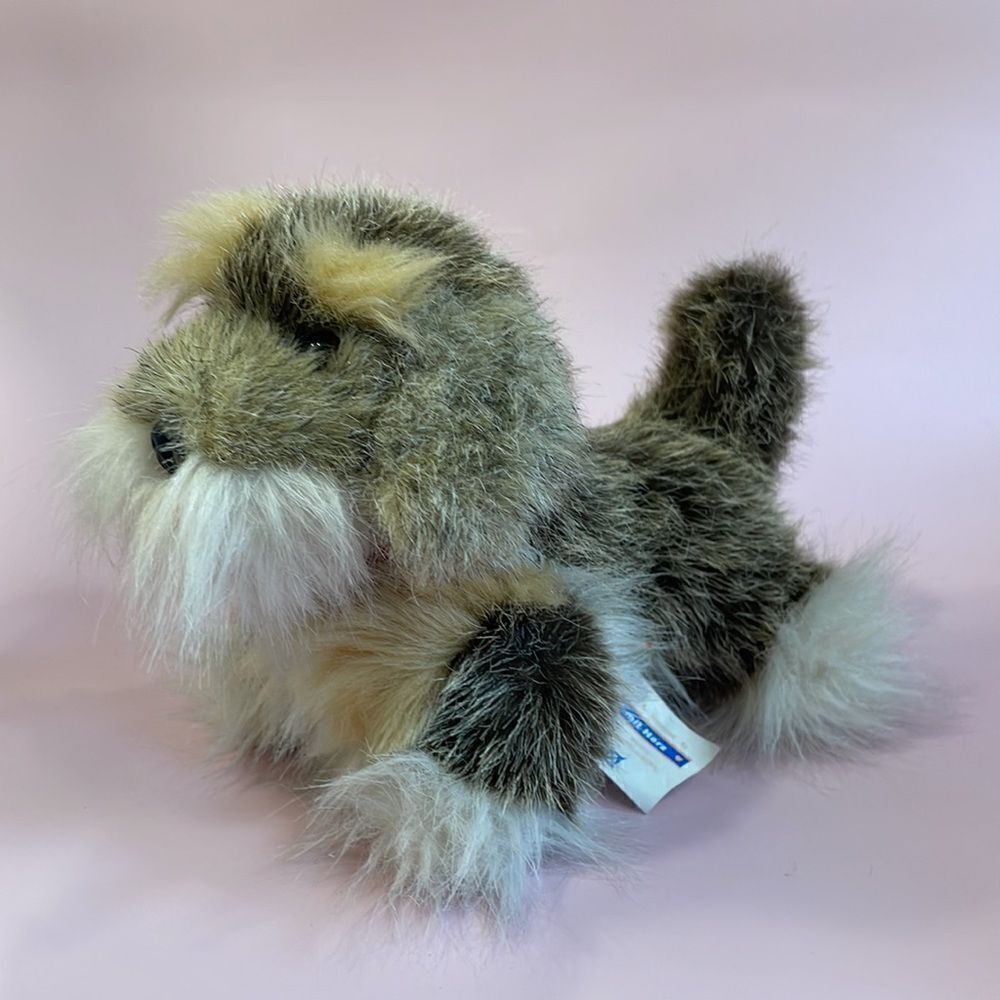 Vintage Tiere Mit Herz Plush Terrier Dog Stuffed Animal with Heart With Tag 8”